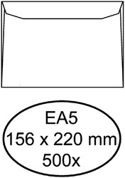 ENVELOP QUANTORE BANK EA5 156X220MM WIT 500 STUKS