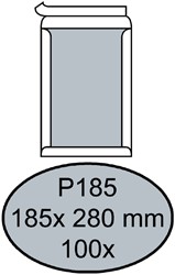 ENVELOP QUANTORE BORDRUG P185 185X280MM ZELFKLEVEND WIT 100 STUKS