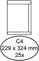 ENVELOP QUANTORE AKTE C4 229X324MM ZELFKLEVEND WIT 25 STUKS