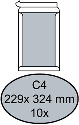 ENVELOP QUANTORE BORDRUG C4 229X324MM ZELFKLEVEND WIT 10 STUKS