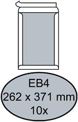 ENVELOP QUANTORE BORDRUG EB4 262X371MM ZELFKLEVEND WIT 10 STUKS