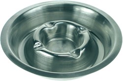 ASBAK METAAL VERCHROOMD 170MM RVS STAPELBAAR