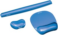 POLSSTEUN TOETSENBORD FELLOWES CRYSTALS GEL TRANSPARANT BLAUW-2