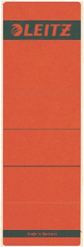 RUGETIKET LEITZ BREED/KORT 62X192MM ZELFKLEVEND ROOD 10 STUKS