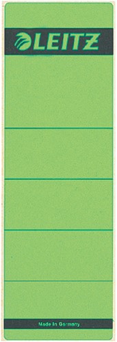 RUGETIKET LEITZ BREED/KORT 62X192MM ZELFKLEVEND GROEN 10 STUKS