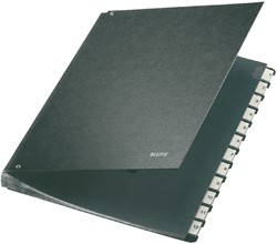TERMIJNMAP LEITZ 1-12 270X18X345MM HARDBOARD ZWART