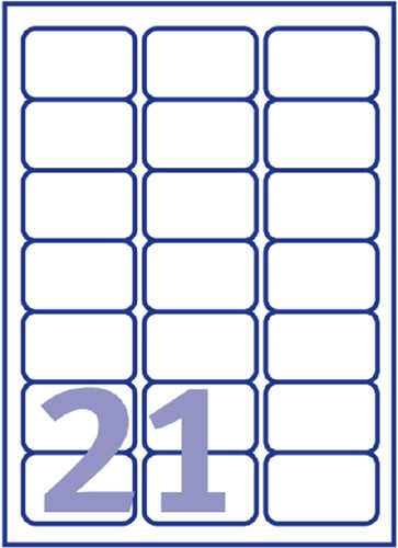 ETIKET AVERY J8560-25 63.5X38.1MM TRANSPARANT 525 STUKS-2