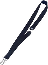 TEXTIELKOORD DURABLE 8137 MET KARABIJNHAAK ZWART