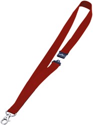 TEXTIELKOORD DURABLE 8137 MET KARABIJNHAAK ROOD