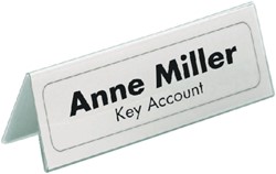 TAFELNAAMBORD DURABLE 8050 61X150MM TRANSPARANT