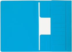 DOSSIERMAP DJOIS SECOLOR MAMMOET FOLIO 3 KLEPPEN 250GR RECYCLED BLAUW
