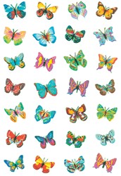 ETIKET HERMA 6819 VLINDER GLITTER FOLIE