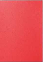 VOORBLAD GBC A4 LEDERLOOK ROOD 100 STUKS