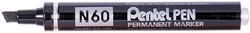 VILTSTIFT PENTEL N60 SCHUIN 1.2-6MM ZWART