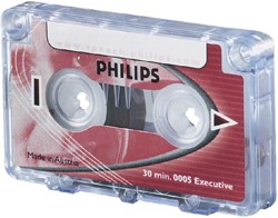 CASSETTE DICTEER PHILIPS LFH 0005 2X15MIN MET CLIP
