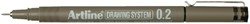 FINELINER ARTLINE TECHNISCH 0.2MM ZWART