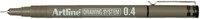 FINELINER ARTLINE TECHNISCH 0.4MM ZWART
