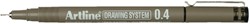 FINELINER ARTLINE TECHNISCH 0.4MM ZWART