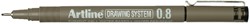 FINELINER ARTLINE TECHNISCH 0.8MM ZWART