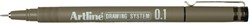 FINELINER ARTLINE TECHNISCH 0.1MM ZWART