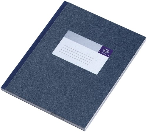 NOTITIEBOEK DJOIS ATLANTA GELIJMD 210X165MM 192 BLZ. BLAUW