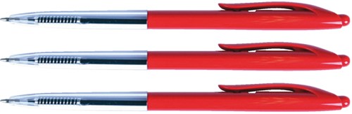 BALPEN QUANTORE DRUKKNOP ROOD MEDIUM