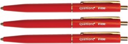 BALPEN QUANTORE DRUKKNOP MET METALEN CLIP ROOD MEDIUM