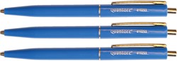 BALPEN QUANTORE DRUKKNOP MET METALEN CLIP BLAUW MEDIUM