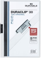 KLEMMAP DURABLE DURACLIP A4 3MM 30 VELLEN WIT