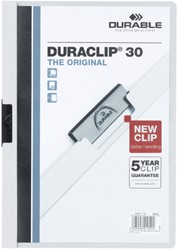 KLEMMAP DURABLE DURACLIP A4 3MM 30 VELLEN WIT