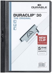 KLEMMAP DURABLE DURACLIP A4 3MM 30 VELLEN ZWART