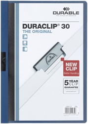 KLEMMAP DURABLE DURACLIP A4 3MM 30 VELLEN BLAUW
