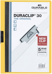 KLEMMAP DURABLE DURACLIP A4 3MM 30 VELLEN GEEL