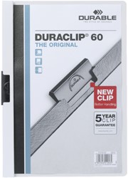KLEMMAP DURABLE DURACLIP A4 6MM 60 VELLEN WIT