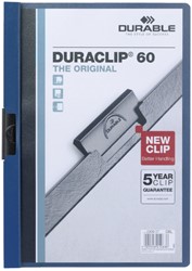 KLEMMAP DURABLE DURACLIP A4 6MM 60 VELLEN DONKERBLAUW