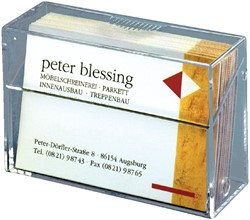 VISITEKAARTBOX SIGEL VA110 VOOR 100 KAARTEN 86X56MM ACRYL GLASHELDER