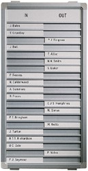 AAN-AFWEZIGHEIDSBORD LEGAMASTER 540X260MM 20 NAMEN