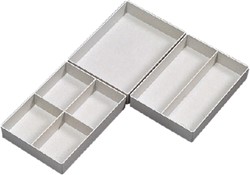 INZETBAK DJOIS HALFHOOG 30X122X168MM 1-VAKS GRIJS